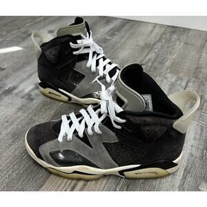 Nike Air Jordan 6 Gray Black Retro Tech Chrome CK6635-001 Womens 7 Mens 5.5